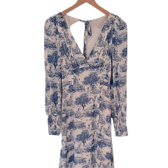 Reformation Lindero Novelty Midi Dress In Pastoral Size: 0 - Picture 4 of 12